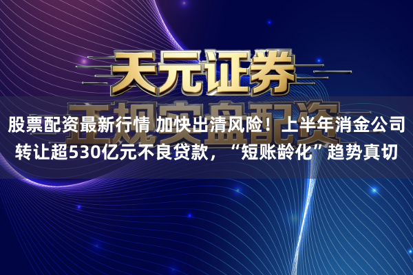 股票配资最新行情 加快出清风险！上半年消金公司转让超530亿元不良贷款，“短账龄化”趋势真切